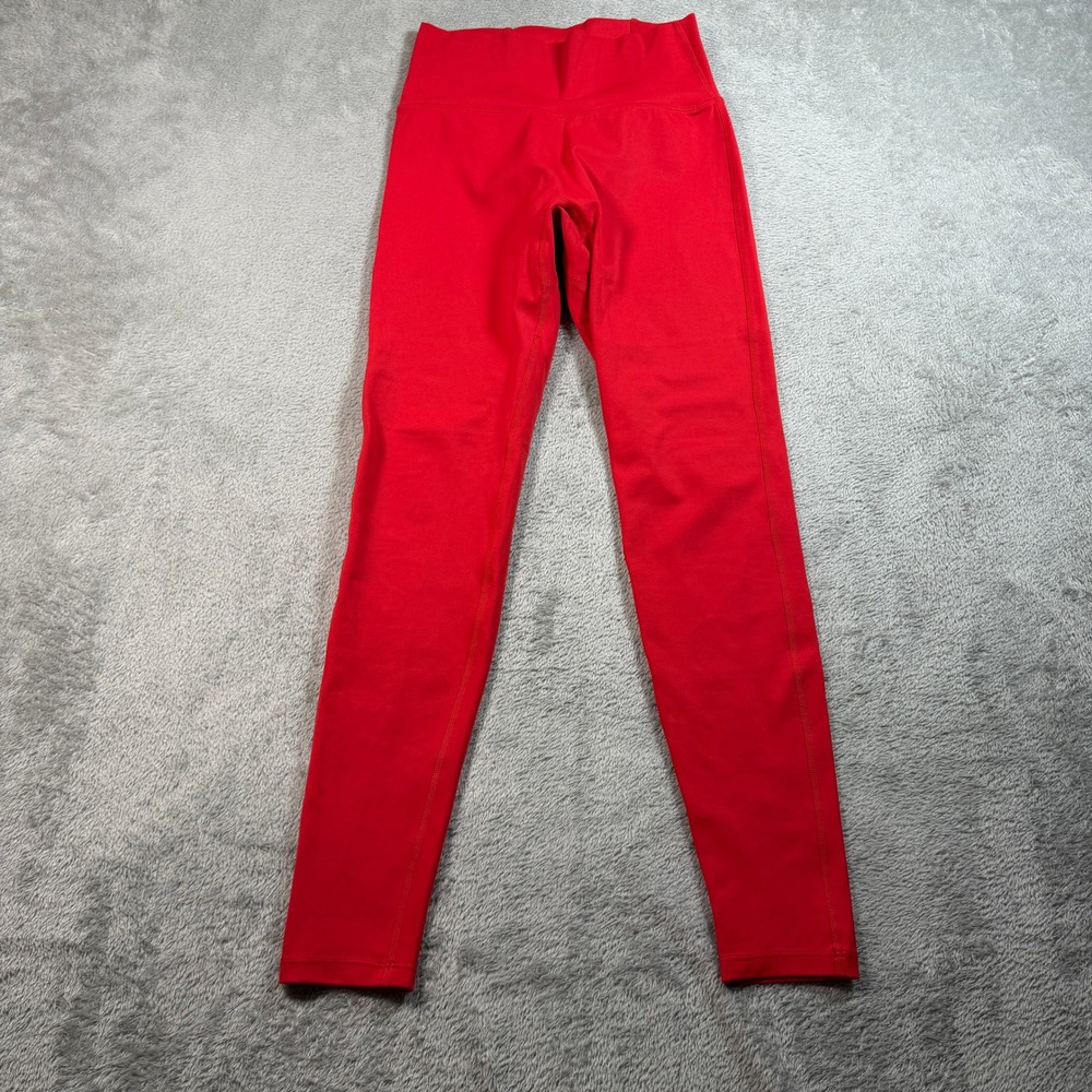 Buffbunny Amor Leggings Women Small Red Lace Up Back High Waist Gym Workout
